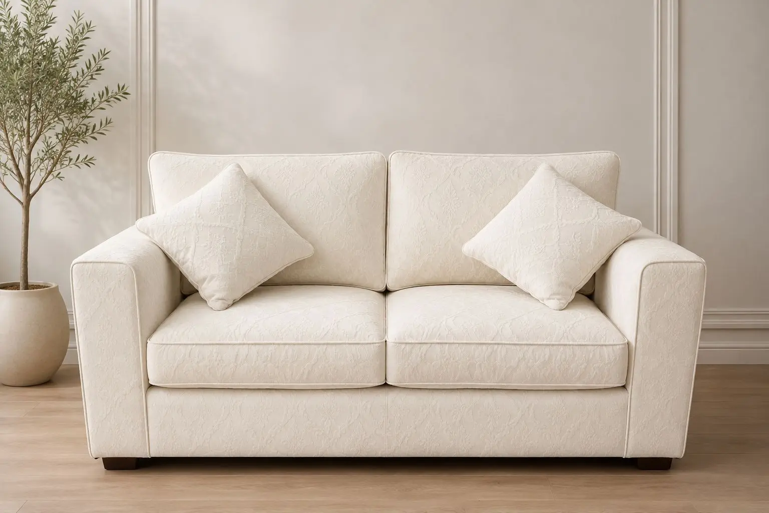 Sofás — Loveseat Contemporáneo en Crudo — Carval Muebles Viña del Mar